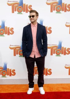 Justin Timberlake at the Los Angeles premiere of 'Trolls' held at the Regency Village Theatre in