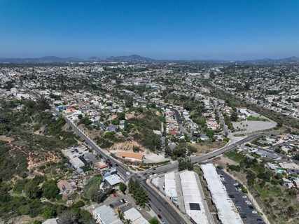 Aerial view of residential houses and condos in South San Diego neighborhood, California, USA,