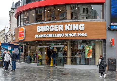 London, UK, March 22, 2024 : Burger King fast food restaurant in London. Burger King is an American