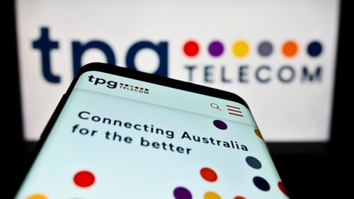 Stuttgart, Germany, 12-30-2022: Mobile phone with website of Australian company TPG Telecom Limited