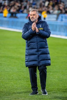 MELBOURNE, AUSTRALIA, MAY 22: Ange Postecoglou of Tottenham Hotspur thanks fans after losing to