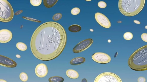 Symbolic image on the subject of money rain, wealth, money blessing, etc