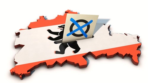 Symbolic image on the topic of elections, new elections, election rerun in Berlin