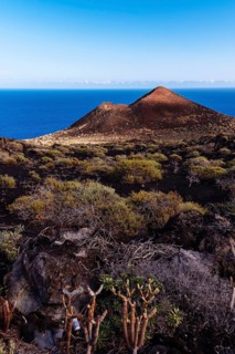 Mountain of Lagi, a volcano cinder cone in the Island of La Palma, one of the Canary Islands, in