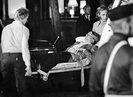 The Norrmalmstorg robbery 23-28 august 1973. Kreditbanken on Normmalmstorg in Stockholm. The first