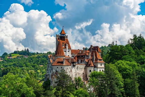Bran Castle near Brasov, known as Dracula's Castle in Transylvania, Romania, Europe