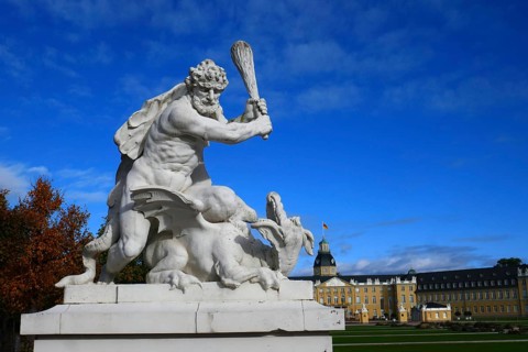 Sculpture in front of Karlsruhe Palace