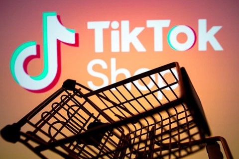 April 5, 2024, Brazil. In this photo illustration, the TikTok Shop logo seen displayed on a