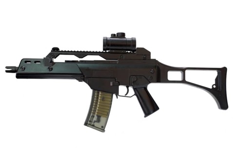 Softair weapon cropped on white background