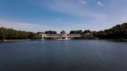 Parkhotel im Bürgerpark, long exposure, Bremen, Germany, Europe