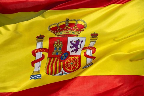 National flag, flag of Spain, close-up, full size