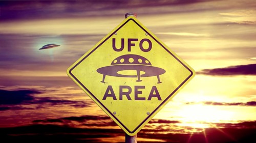 Symbolic image on the subject of UFOs
