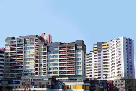 Ihme-Zentrum in Hannover Germany is a dilapidated residential housing estate