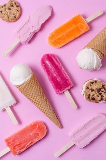 Homemade popsicle ice cream cones