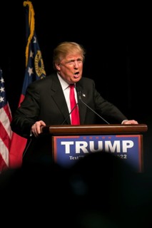 21 February 2016: Republican Presidential candidate Donald Trump speaks to several thousand