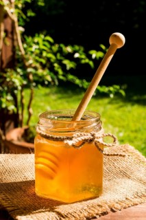 Honey jar with spoon