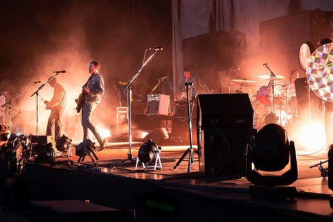 WROCLAW, POLAND - JUNE 21, 2022: Concert band Kings Of Leon. In the picture vocal Caleb Followill.