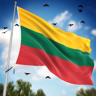 Flag of Lithuania, This is a computer generated and 3d rendered image