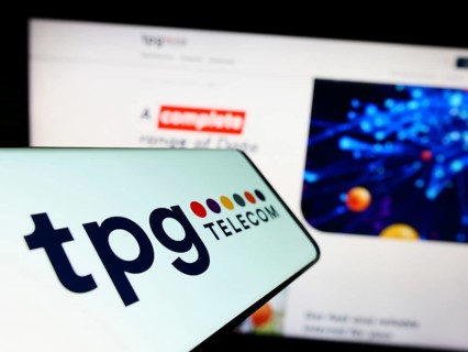 Stuttgart, Germany, 12-30-2022: Cellphone with logo of Australian company TPG Telecom Limited on