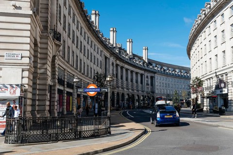 London, UK, August 27, 2023: Picadilly Circus at early morning during summer time