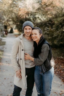 Couple, 40+, in the park