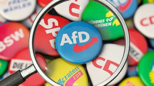 Symbolic image on the topic of AfD observation, AfD election campaign, AfD observation, etc