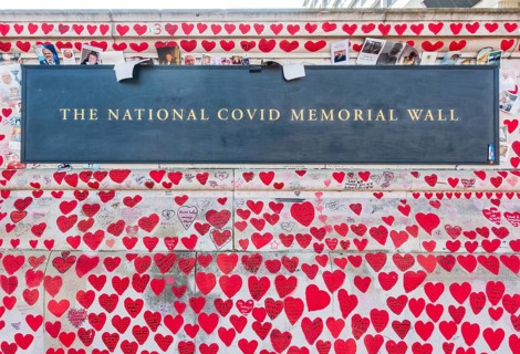 National Corona Memorial Wall in memory of the victims of the pandemic, London, England, United
