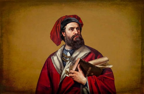 Marco Polo, c.?1254 –1324, an Italian merchant, explorer and writer, digital edited