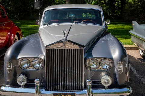 Grosse Pointe Shores, Michigan - A 1965 Rolls Royce Silver Cloud III was on display for the media
