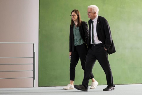 Winfried Kretschmann (Alliance 90/The Greens, Minister President of Baden-Württemberg) after the