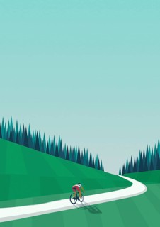 Copy space template graphic poster, outdoor cycling background with room for text