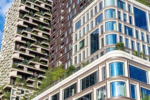 Residential tower Wonderwoods, 2 green buildings, in Utrecht in the new Healthy Urban Quarter, at