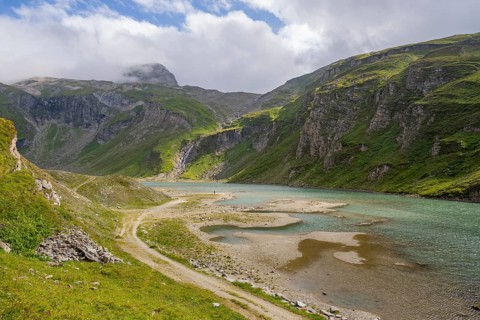 Lake in the Mountains at Hochalpenstraße, Pinzgau, Salzburg, Austria, Europe