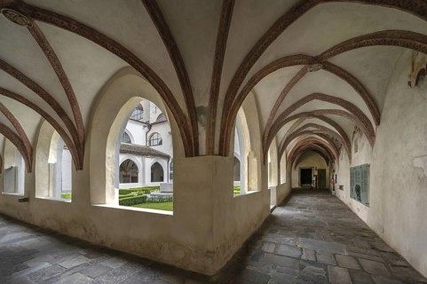 Cloister around 1370 in the Neustift St Margarethen monastery, Vahrn, district of Bolzano, South