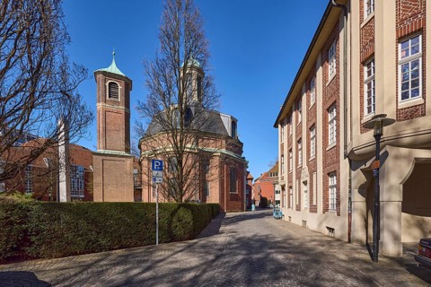 Meeting place at the Clemenskirche for people in social need, Clemenskirche, church, Baroque