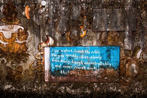 Graffiti, Street Art, Tonsai Beach, Ton Sai Bay, Ao Nang, Krabi, Thailand, Asia
