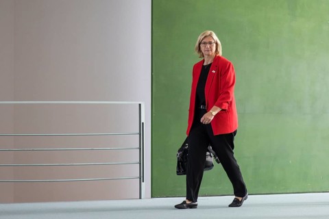 Anke Rehlinger (SPD, Minister-President of Saarland) after the consultation between Federal