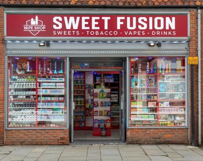 Sweet Fusion shop store Vape Shop, Salisbury, Wiltshire, England, UK