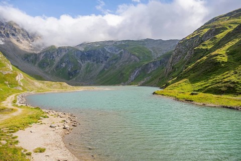 Lake in the Mountains at Hochalpenstraße, Pinzgau, Salzburg, Austria, Europe