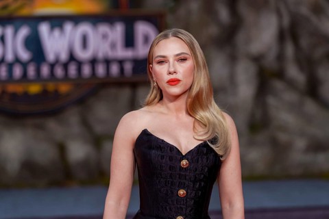 Scarlett Johansson at the German premiere of the adventure film Jurassic World, the rebirth at