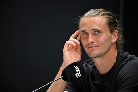 Press conference, PK, portrait, Alexander Zverev GER, smiles, tennis, ATP 250, BOSS Open 2025,