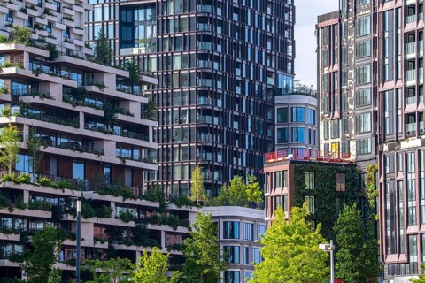 Residential tower Wonderwoods, 2 green buildings, in Utrecht in the new Healthy Urban Quarter, at