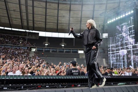 Emily Armstrong, lead singer of Linkin Park live on From Zero World Tour 2025 at the Olympiastadion