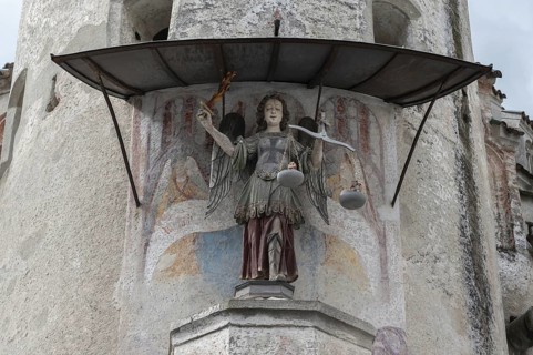 Sculpture of Justitia at Castel Sant'Angelo, Neustift St Margarethen Monastery, Vahrn, Bolzano