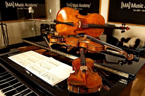 Instruments by Massimo Guidetti (pianist), Pierluigi Ruggiero (cellist and artistic director),