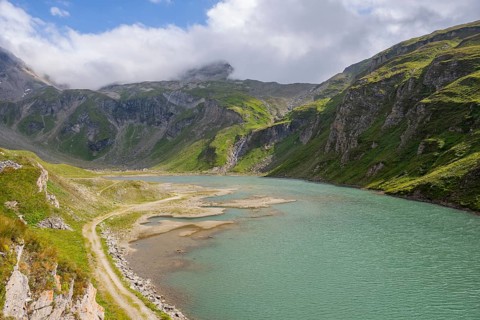 Lake in the Mountains at Hochalpenstraße, Pinzgau, Salzburg, Austria, Europe