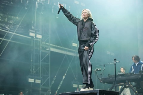 Emily Armstrong, lead singer of Linkin Park live on From Zero World Tour 2025 at the Olympiastadion