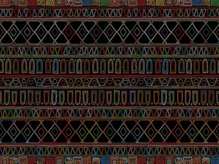 Decorative colored background tribal pattern in colors. Design for background, carpet, wallpaper,