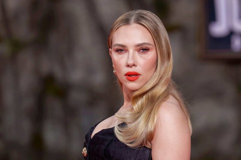 Scarlett Johansson at the German premiere of the adventure film Jurassic World, the rebirth at
