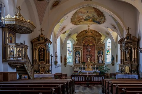 Former pilgrimage and filial church Heilig Blut, Umrathshausen, Bavaria, Germany, Europe